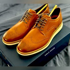 Cole Haan Men's Originalgrand Energy Meridian Shortwing Oxford, British Tan, 9.5